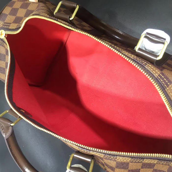 路易威登LV頂級原單KEEPALL 旅行袋 M41418 黑格皮旅行袋枕頭包 YDH1412